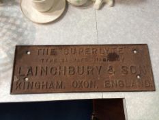 An original sign 'The Super Lyte', 44cm wide