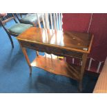 A Charles Barr two drawer side table, 82cm width