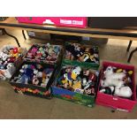A large collection of Disney Beanie Babies etc.