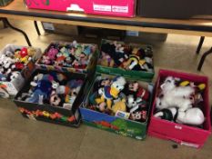 A large collection of Disney Beanie Babies etc.