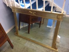 Gilt over mantle mirror