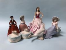 Various figures, to include Nao and Royal Worcester etc.