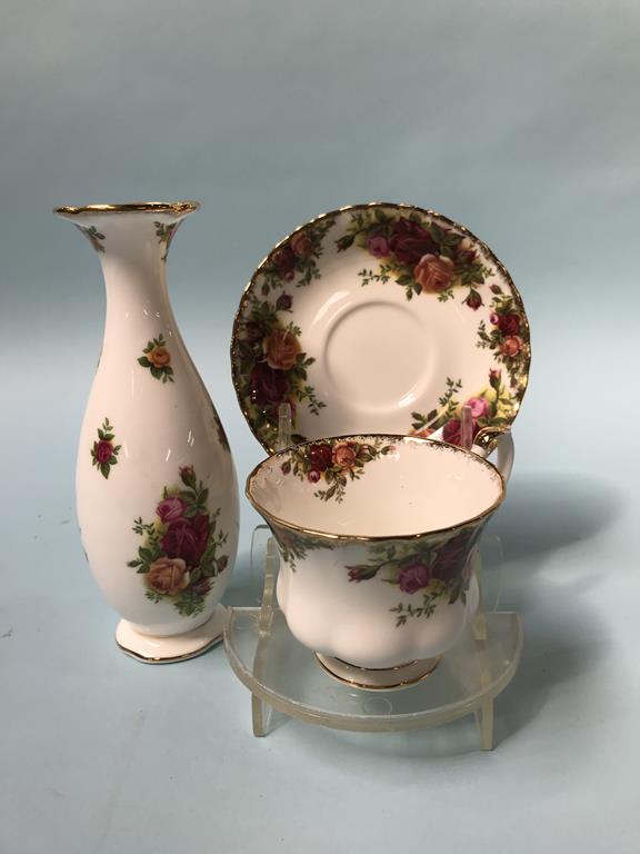 A Royal Albert Old Country Rose tea set and part dinner service etc.