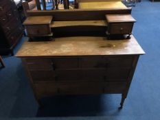 An oak dressing table