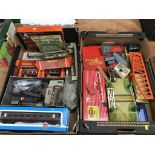 A collection of model railway, in two boxes