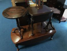 A quantity of mahogany occasional tables