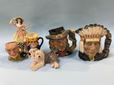 A collection of Royal Doulton Toby jugs and figures etc. (7)