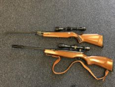 Air rifles, to include air arms and an Anschutz