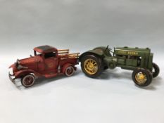 Two modern tin plate models