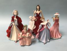 Six various Royal Doulton figures