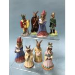 Eight boxed Royal Doulton Bunnykins figures