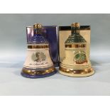 Two commemorative bottles of Bells Whiskey