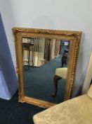 A gilt framed mirror, 65 x 91cm