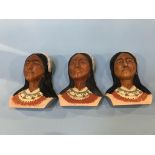 Three 'Legend Lane' Pocahontas wall plaques