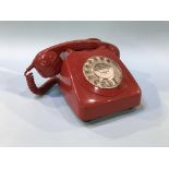 A red GPO telephone