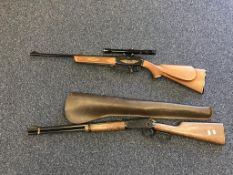 Air rifles, to include Powerline and a Daisy BB gun