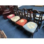 A set of four mahogany chairs