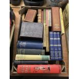 A box of books, to include Shakespeare and Boys Own etc.