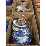 Two boxes of assorted china