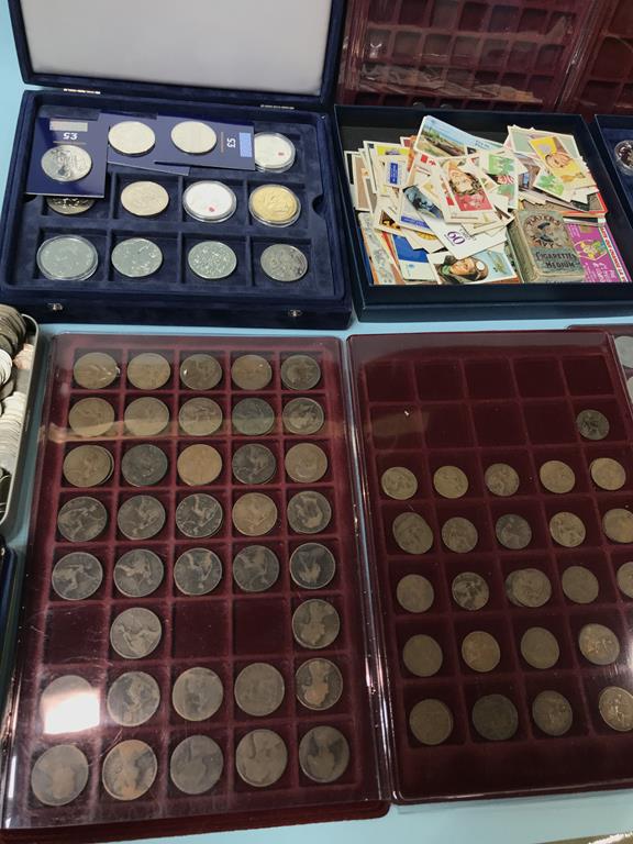 A collection of coins, £5, commemorative crowns, and cigarette cards etc. - Image 3 of 4