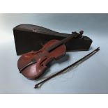 A violin, bow and case