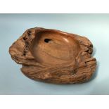 A carved teak bowl