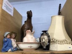 A quantity of assorted, to include wooden horse and ironside jug etc.