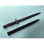 A bayonet and scabbard