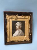 Gilt frame portrait, bears label verso, 'Portrait of Beatrice Ceni After Guido Reni'