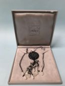 A boxed Lalique 'Cactus Noir' necklace