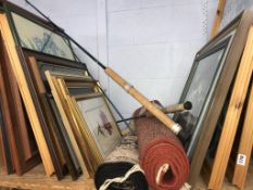 Various prints and rugs etc.