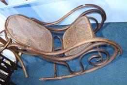 A Bentwood style rocking chair