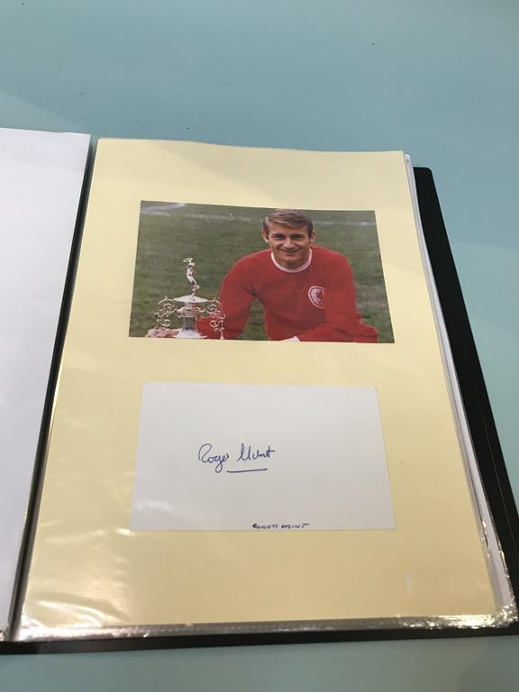 Autographs; Over twenty two signatures, some with photographs to include Fred Perry, Bobby Robson, - Image 4 of 8