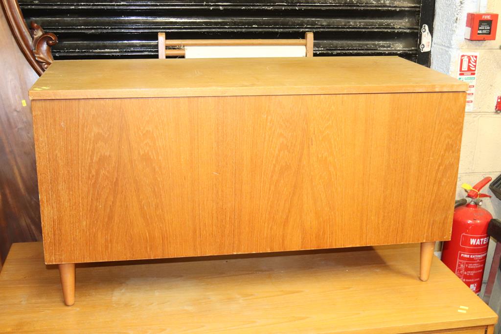 A teak chest of drawers, blanket box and a desk - Image 3 of 3