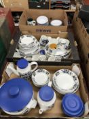 A quantity of Midwinter 'Alpine Blue' dinner china and a part Denby tea set