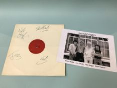 Autographs; Kajagoogoo, An unlabelled advance copy, test pressing, signed on cover