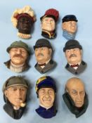 Nine various Bosson's heads