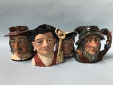 Four Royal Doulton character jugs