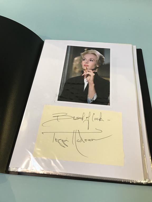 Autographs; twenty four signatures and photographs to include, Tippi Hedren, Raquel Welch, Jane - Image 2 of 9