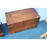 An antique trunk, 77cm width