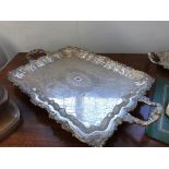 Two silver plated trays