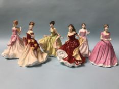 Six Royal Doulton figurines