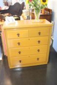 An Edwardian chest of drawers