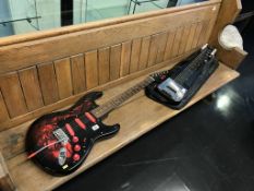 A Jaxville electric guitar and a lap guitar, Gear 4 Music