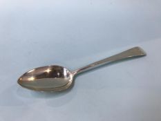 A silver serving spoon, John Robertson and John Walton, Newcastle, 1813, 2oz