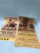 Two original 1960s Bullfighting Posters