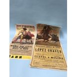 Two original 1960s Bullfighting Posters