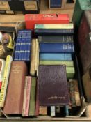 A tray of assorted books