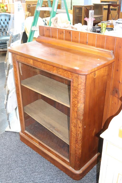 A burr walnut pier cabinet, 92cm width