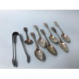 A quantity of silver spoons, 5oz